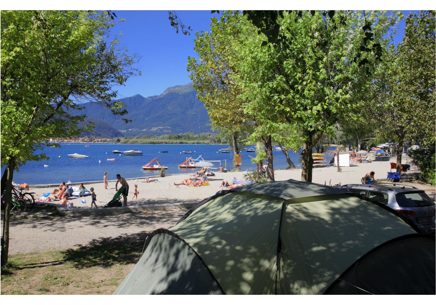 vernieuwen Prestigieus Onderstrepen Camping met staanplaatsen direct aan het Lago Maggiore